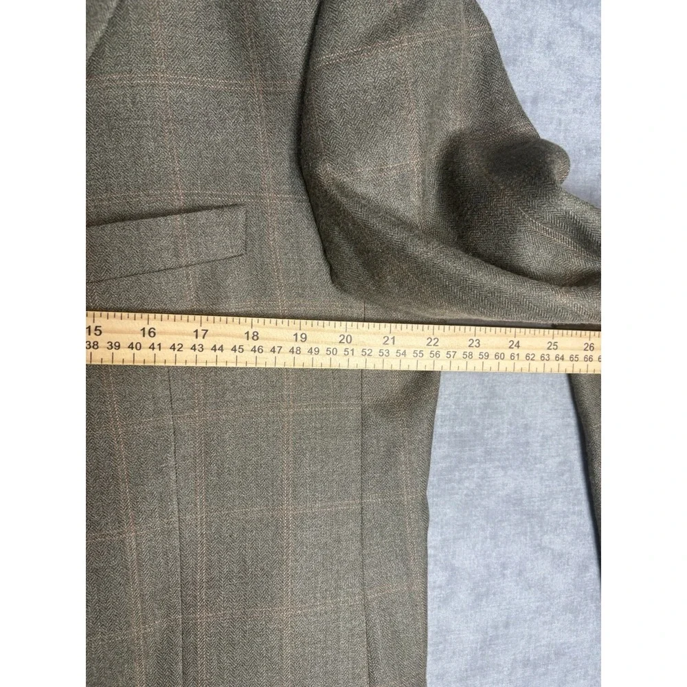 Vintage Burberry London Blazer 44R Silk Wool Plaid USA Union Made Nordstrom